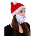 Adult Christmas Santa s Hat Beard Whiskers Beard Hand Crochet Cap 887415502745 eb-46558205